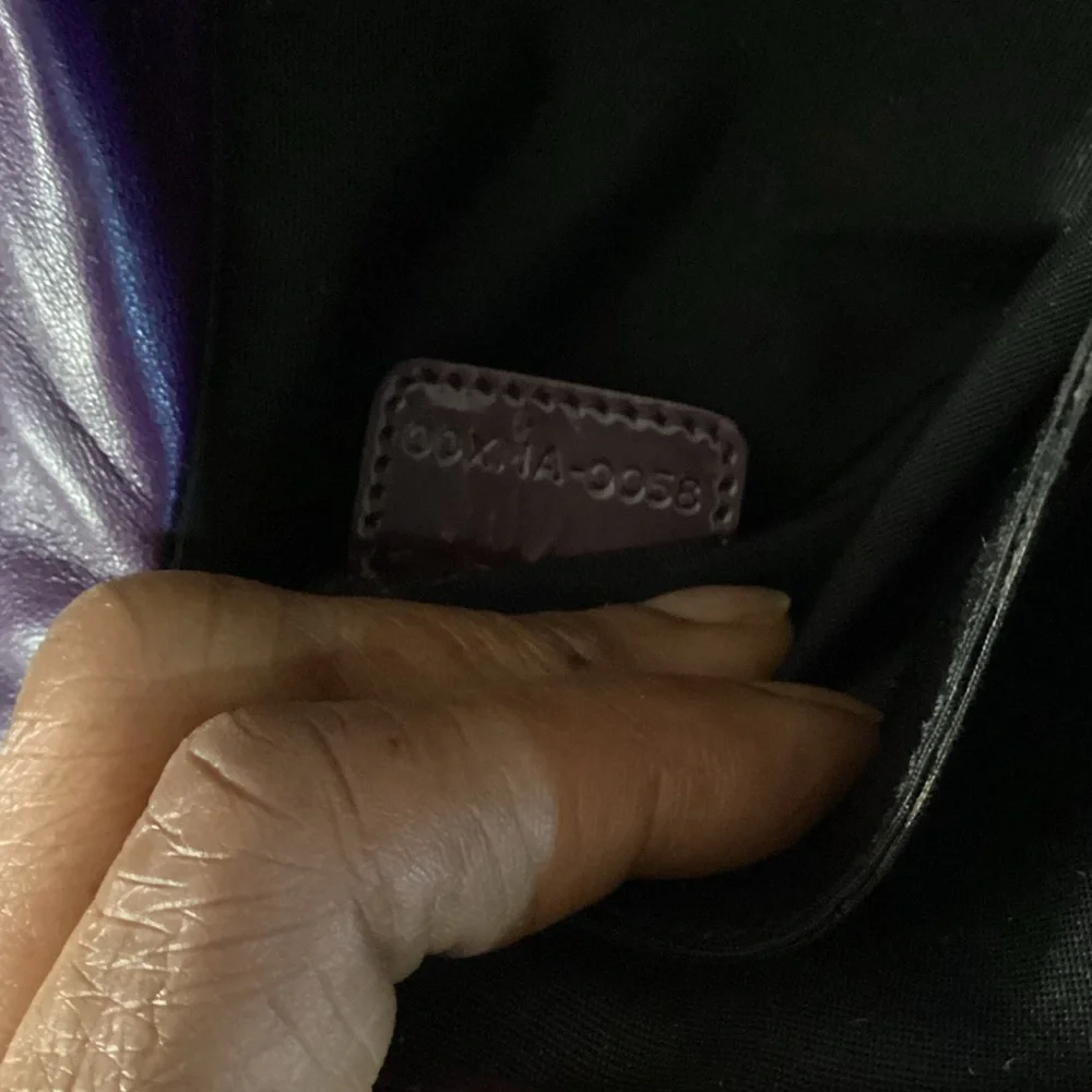 Christian Dior Dior Purple Crocodile Embossed Patent Clutch - Picture 14 of 15